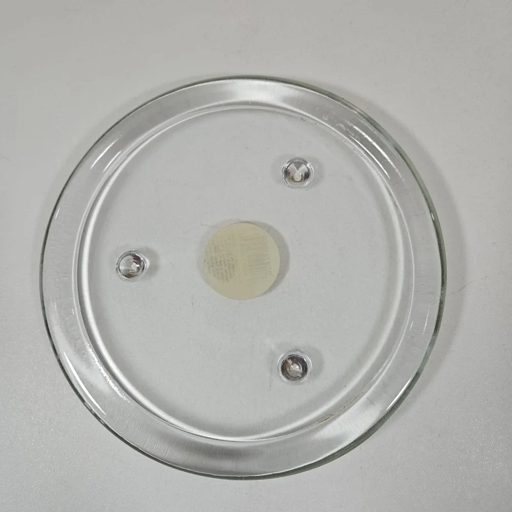 Clear Glass Candle Holder Plate with Feet‎ Round Tray Home Decor 6 Inch